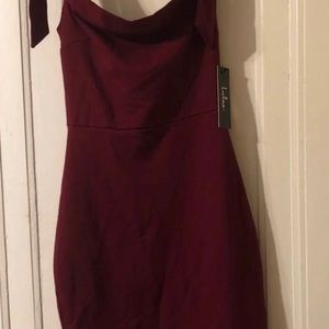 Lulus coctail hour burgundy dress NWT XS
